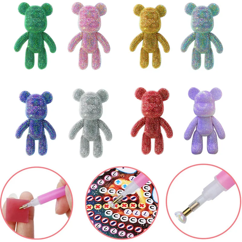 5D Diamond Painting Mosaic Violent Bear Rhinestone Cross Ctitch Kits Mosaic Handmade Bears Craft Home Decortion