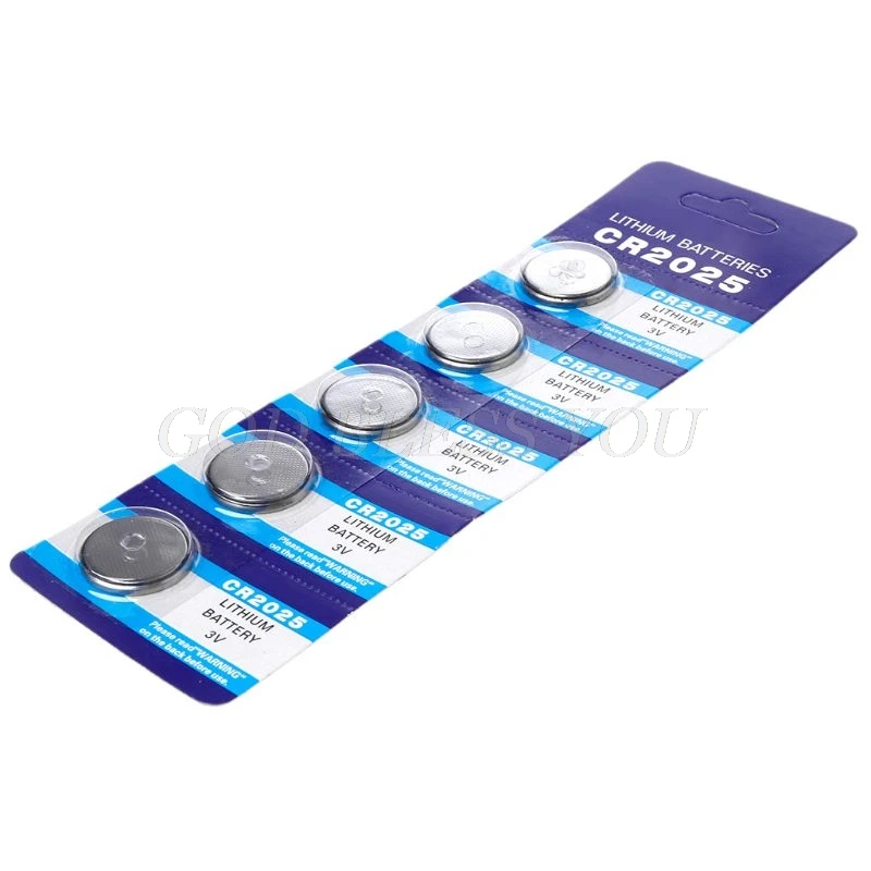 5PCS Литий Батарея CR2025 3V батарейки таблетки DL2025 BR2025 KCR2025 CR 2025 для кнопок на ключе от