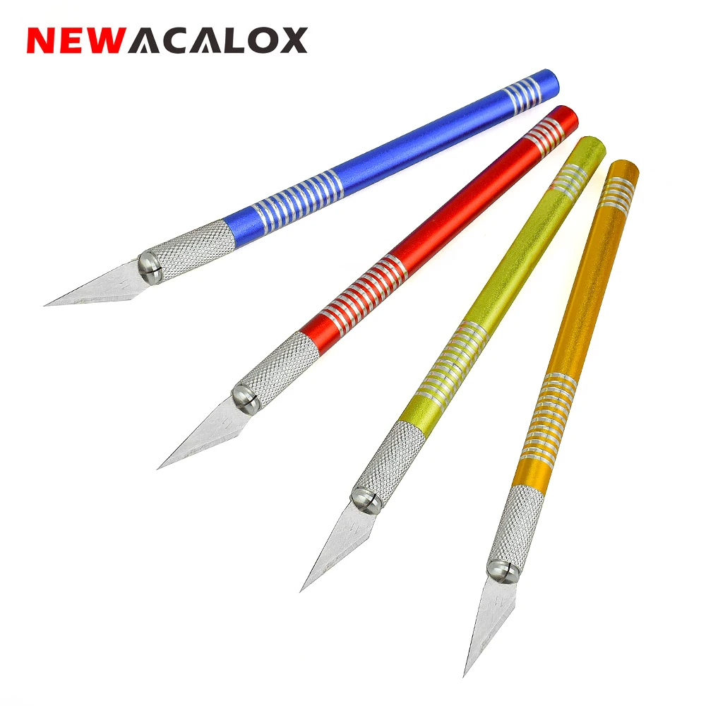 Набор из 19 ножей NEWACALOX из нержавеющей стали для ремонта PCB, кожи, фильмов, ручных работ и многих других видов работ.