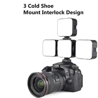 5w mini portable led video light 6500k 49pcs with 3 cold shoe vlog fill light for gopro 9 canon nikon smartphone for youtube
