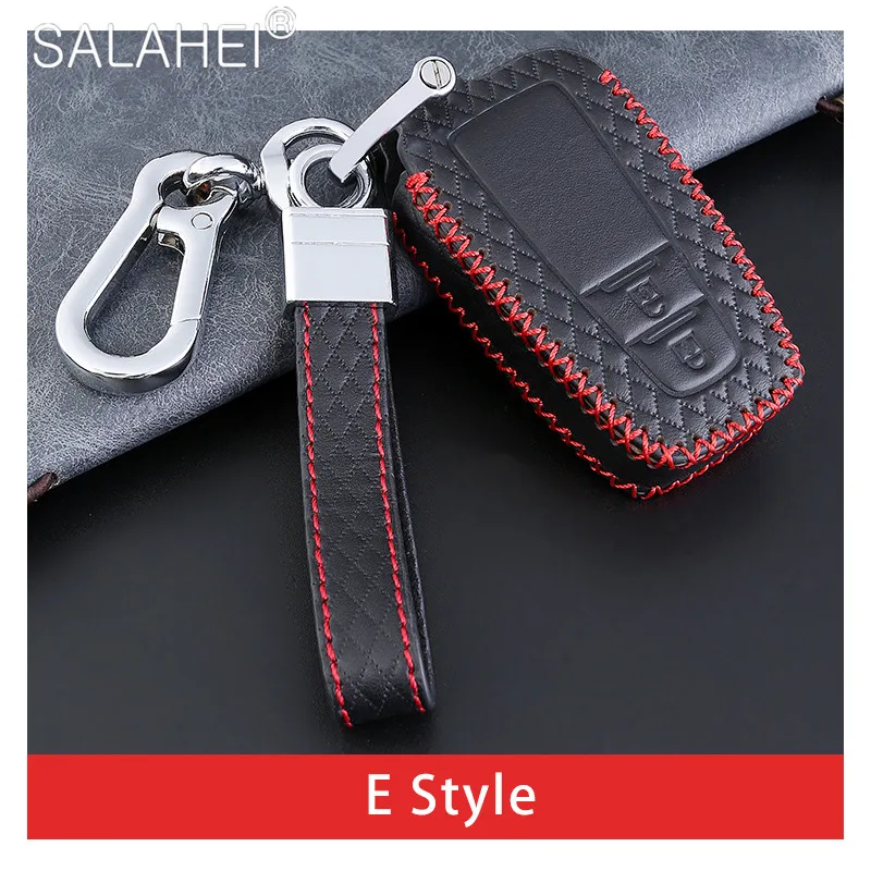 

Leather Car Key Case Cover Shell For Toyota CHR C-HR Prado Prius Camry Corolla RAV4 2017 2018 2019 Interior Accessories Keychain