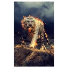 5D алмазная живопись Тигр сделай сам, полное покрытие круглыхквадратных страз, 3D вышивка крестиком, стразы, мозаика, домашний декор, подарок Y205