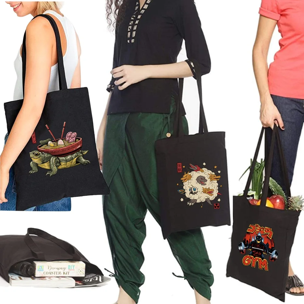 

Shopping Bag Shoulder Canvas Bags Large Capacity Wild Messenger Bag Cute Fun Handbag Women Travel Tote Bag Shopping Bags