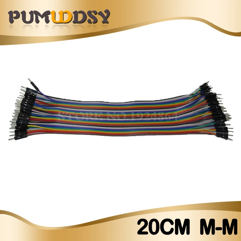 M-M 40 шт. 20 см мужской+ мужской женский и женский провод Dupont кабель Dupont линия - Цвет: M-M