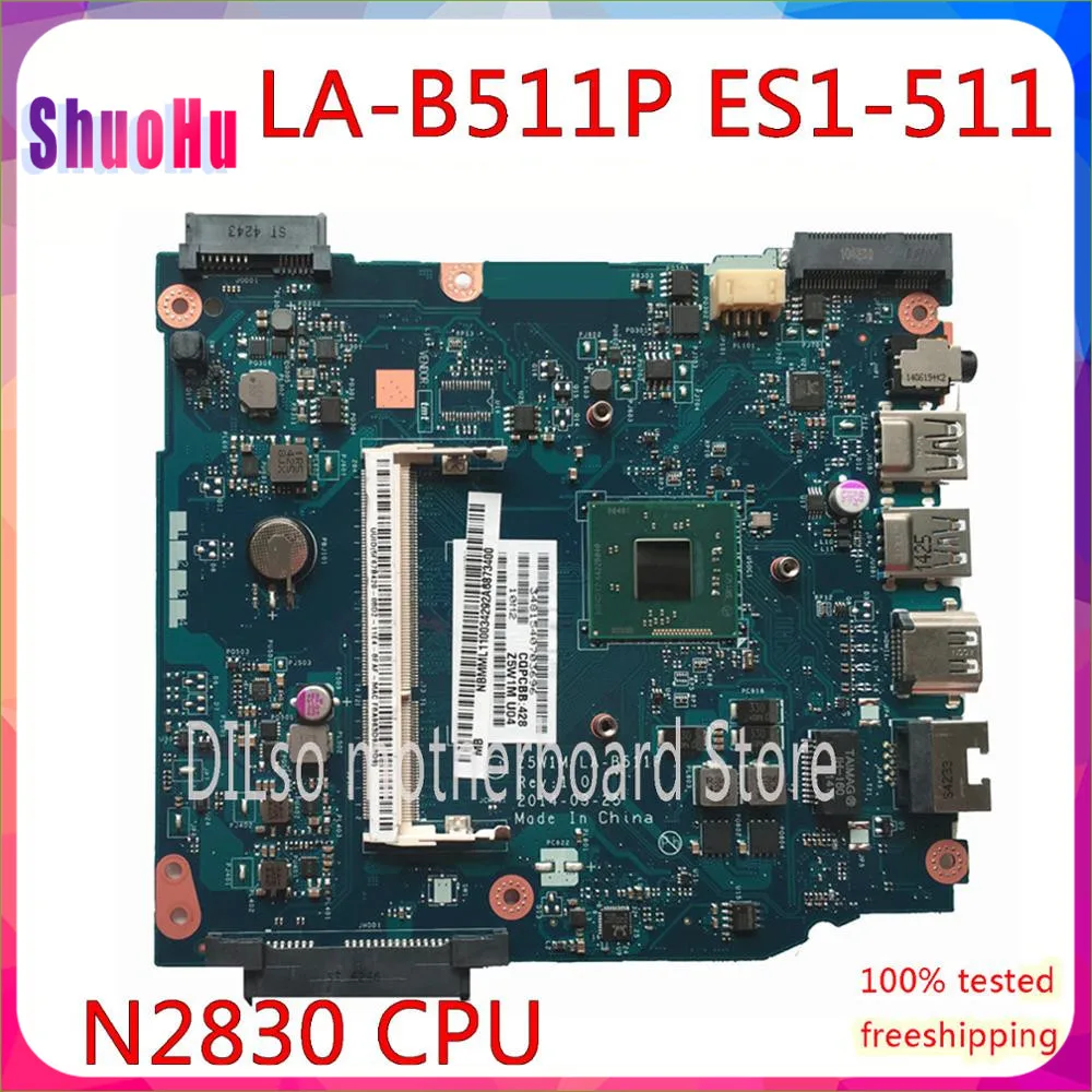 KEFU LA B511P материнская плата для ноутбука Acer Aspire ES1 511 NBMML11002 Материнская Z5W1M SR1W4 N2830 DDR3