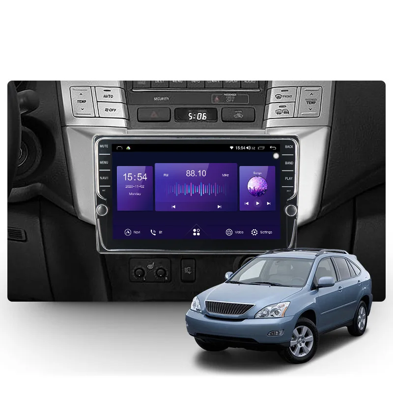 Navifly Android 11 Автомобильный GPS Авторадио 1280*720 для Lexus RX330 RX350 RX400H 2003-2009 IPS DSP 6 ГБ + 128 Гб