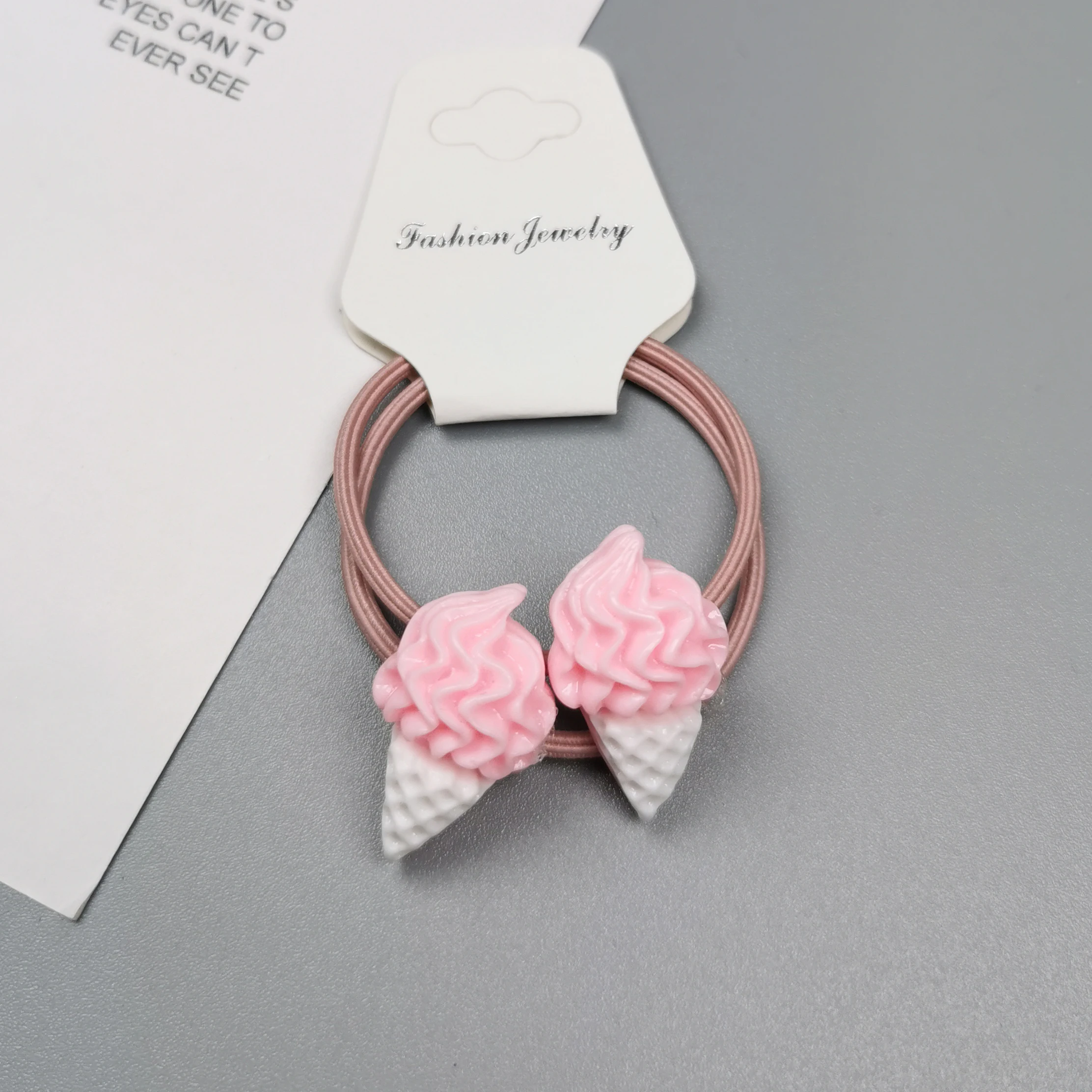 Новинка летние детские резинки для волос с мороженым тонких Эластичные