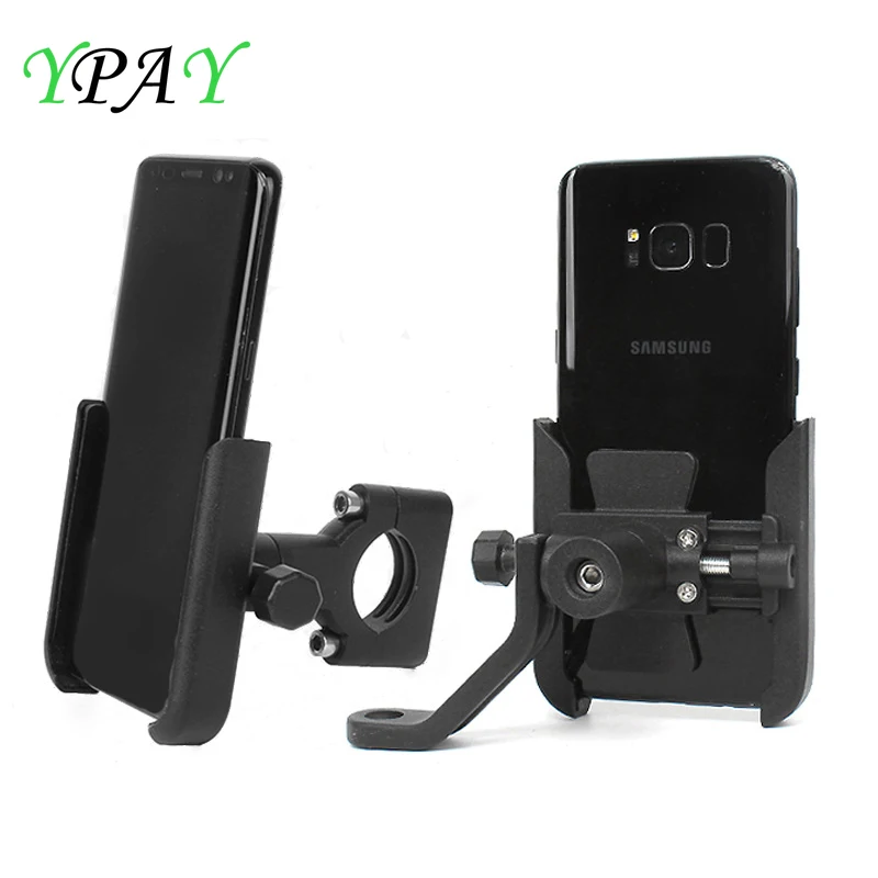 smoyng aluminum bicycle motorcycle phone holder handlebar adjustable moto bike rearview mirror 4 6 7 mobile support phone mount free global shipping