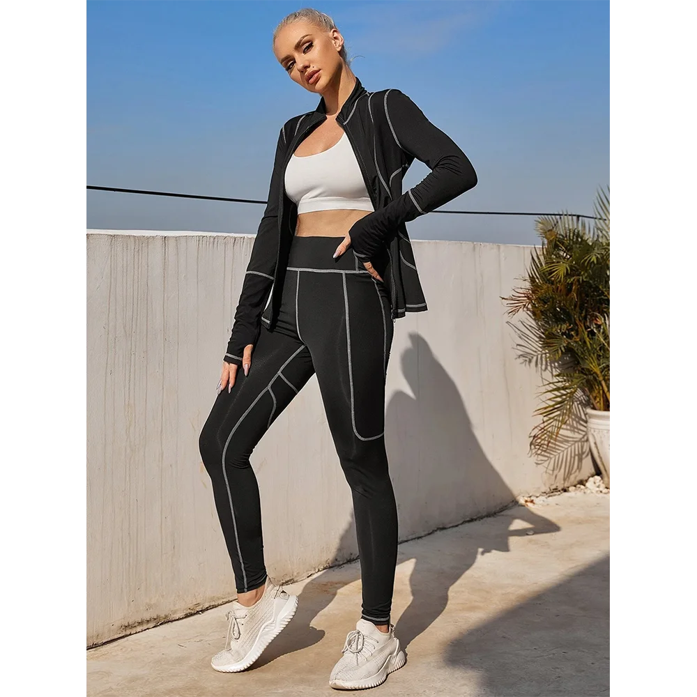 

Womens 2PCS Tracksuit Casual Long Sleeve Top+Bodycon Pants Jogging Suit Tracksuit for Women Ladies
