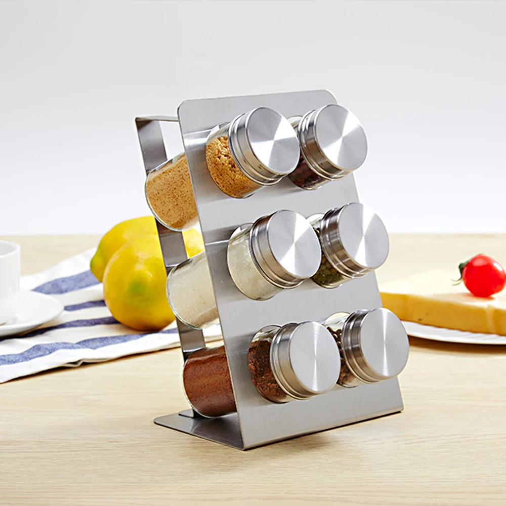 304 наклонная стойка из нержавеющей стали для специй 6 предметов держатель