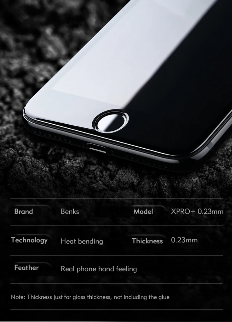 Benks 3D изогнутое 9H AGC HD закаленное стекло Полный экран протектор для iPhone 8 7 7 plus мобильный сотовый экран крышка защитная пленка