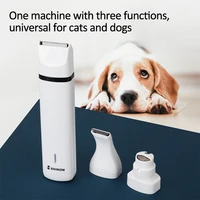 3 in 1 pet grooming kit rechargeable pets clippers dog cat hair trimmer paw nail grinder foot cutter hair cutting machine shaver
