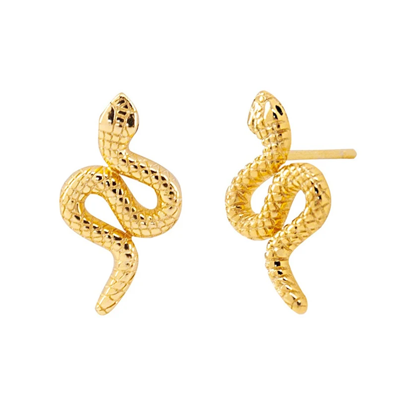

Animal Snake-Shaped Stud Earrings 925 Silver European American Style Fashion Jewelry For Women Birthday Gifts Wedding Banquets