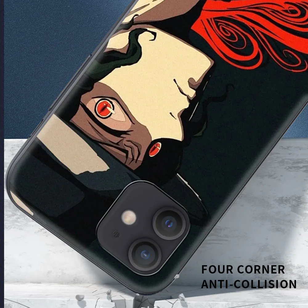 

Matte Case For iPhone 12 11 Pro Xs Max XR X 7 8 Plus SE Mini Luxury Silicone Bumper Anime Demon Slayer