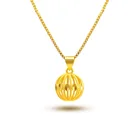 Простое модное ожерелье из 18-каратного золота, женские свадебные ювелирные изделия, шармы подвеска с полым шариком с цепочкой для подруги, подарок на день рождения