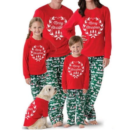 Рождественский пижамный комплект семейная сочетающаяся Пижама одежда для сна