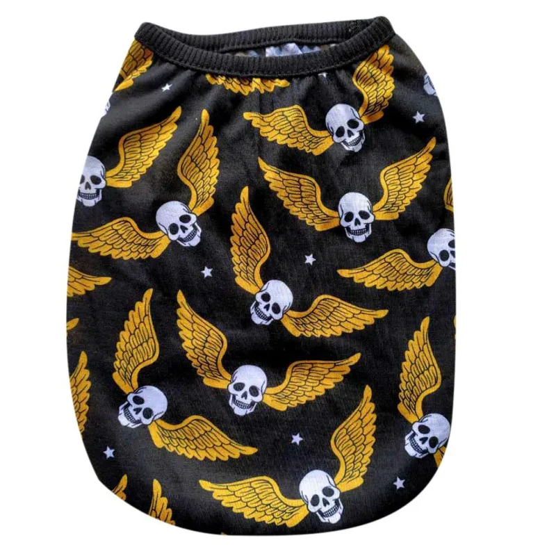 Футболка для домашних животных с принтом черепа призрака на Хэллоуин удобные