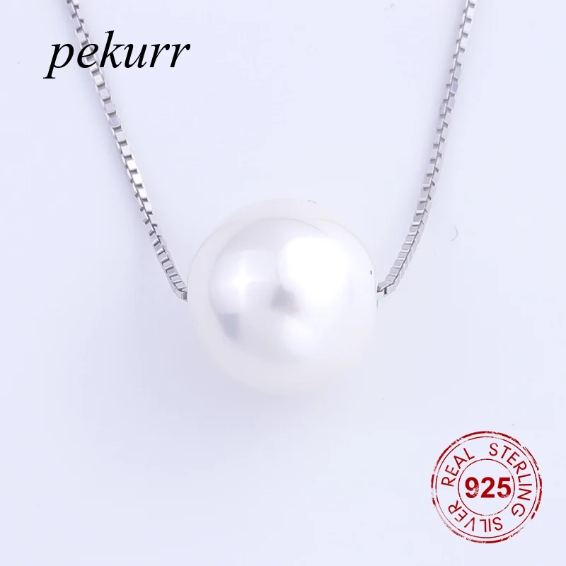 Женское ожерелье из серебра 925 пробы с белым жемчугом|Ожерелья| |