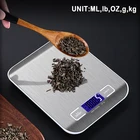 Весы Кухонные цифровые из нержавеющей стали с ЖК-дисплеем, 304, 5 кг10 кг