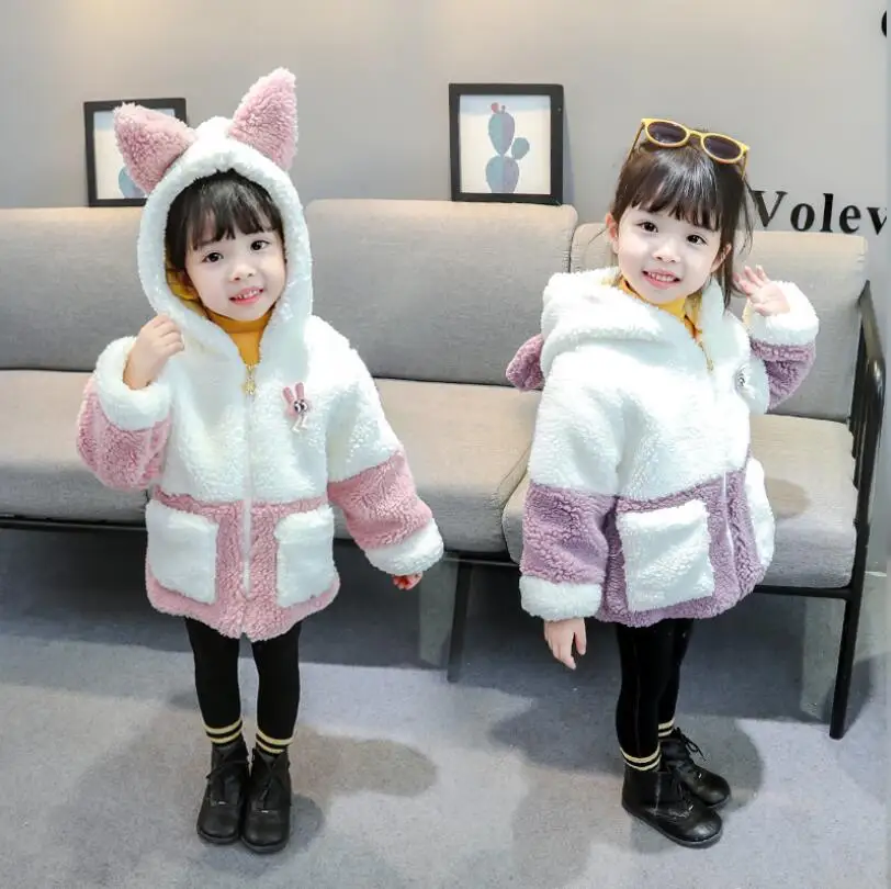 Детская куртка из искусственного меха BibiCola теплая хлопковая верхняя одежда для