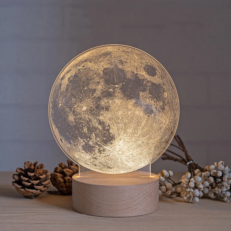 

Christmas 2020 Moon Light Bedside Table Desktop Lamp LED Xmas Gift Home Decor Room Decoration Night ночник лампа Lampara lampe