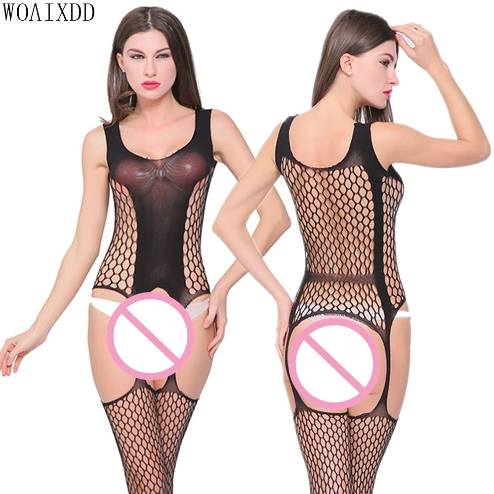 

Plus Size bodystocking Sexy Lingerie Erotic Babydoll fetish body suit Underwear latex catsuit Costumes lenceria mujer crotchless