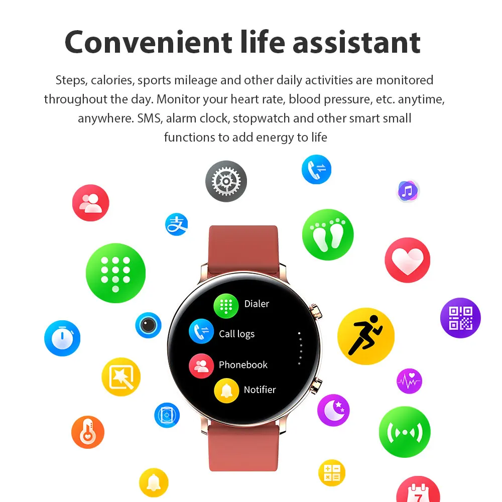 

Zurexa GW33 Smart Watch Men Women ECG PPG Heart Rate Monitor Smartwatch Waterproof Full Touch Screen Pedomet Smart Watch For IOS