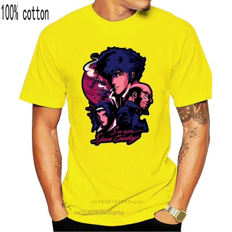 

Новая футболка Cowboy Bebop с графическим рисунком, космическая ковбойская футболка