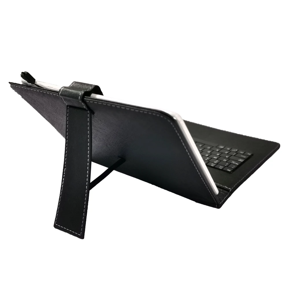 ANRY английская и русская Проводная клавиатура для планшета 10 10,1 черный PU+ PC кожаный чехол с подставкой Чехол Встроенная USB Проводная клавиатура