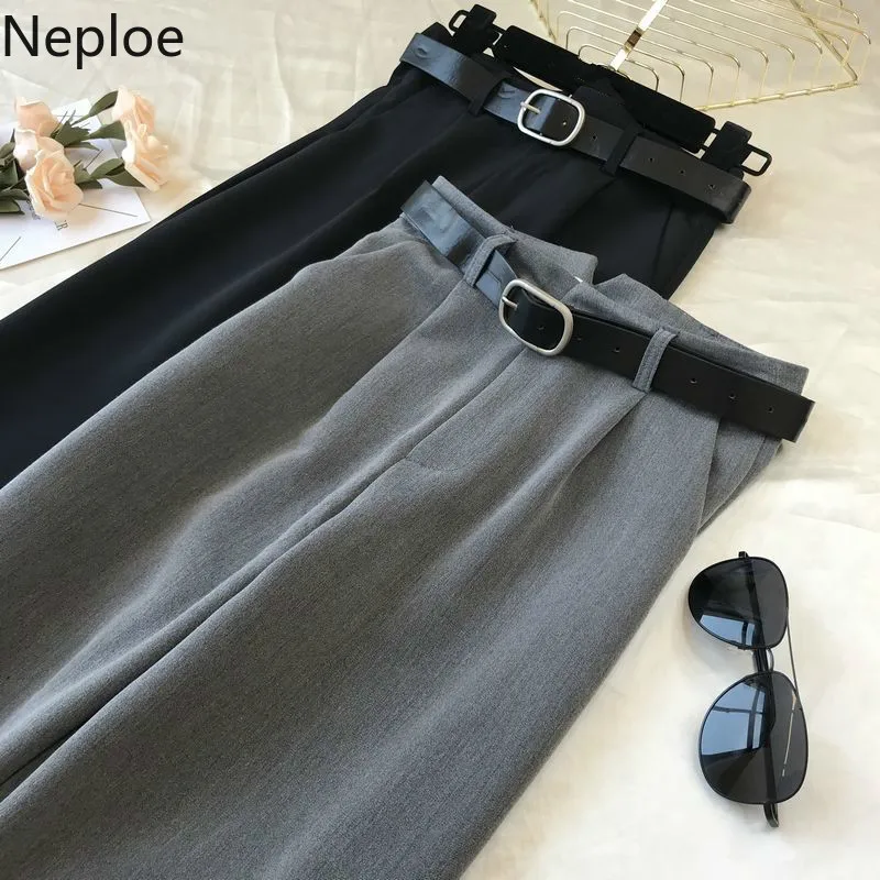 Neploe черный костюм брюки женские прямые свободные шаровары Панталоны осенние тонкие брюки осенние свободные повседневные широкие брюки 46447