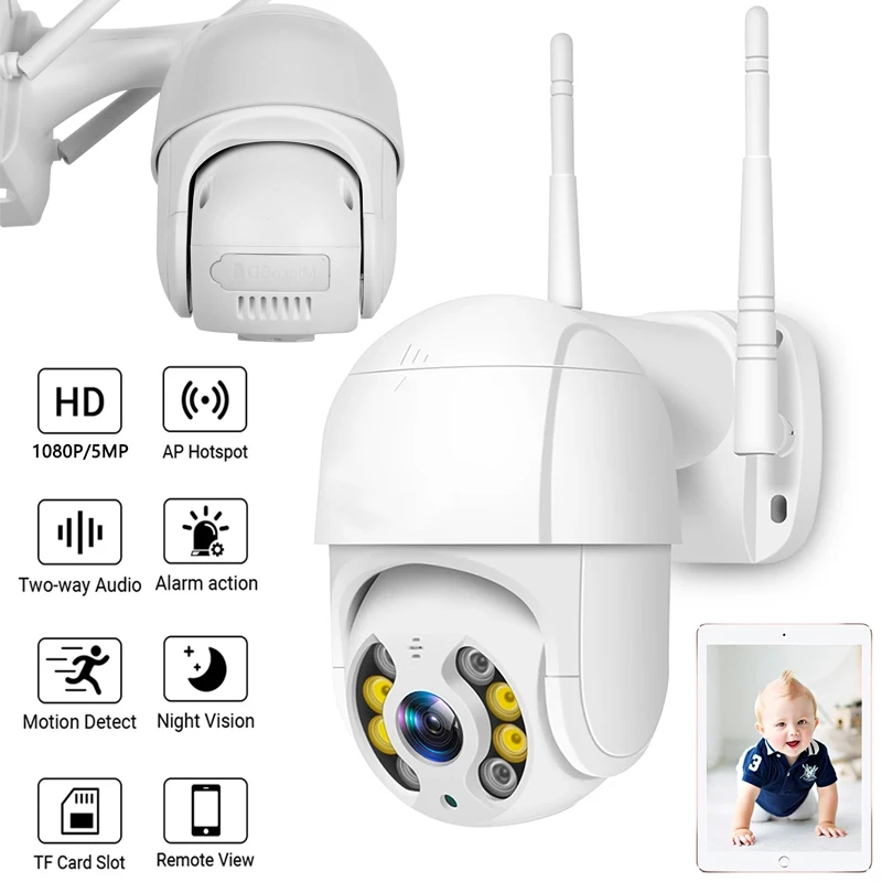 

IP-камера PTZ, 5 МП, Wi-Fi, 4-кратный зум