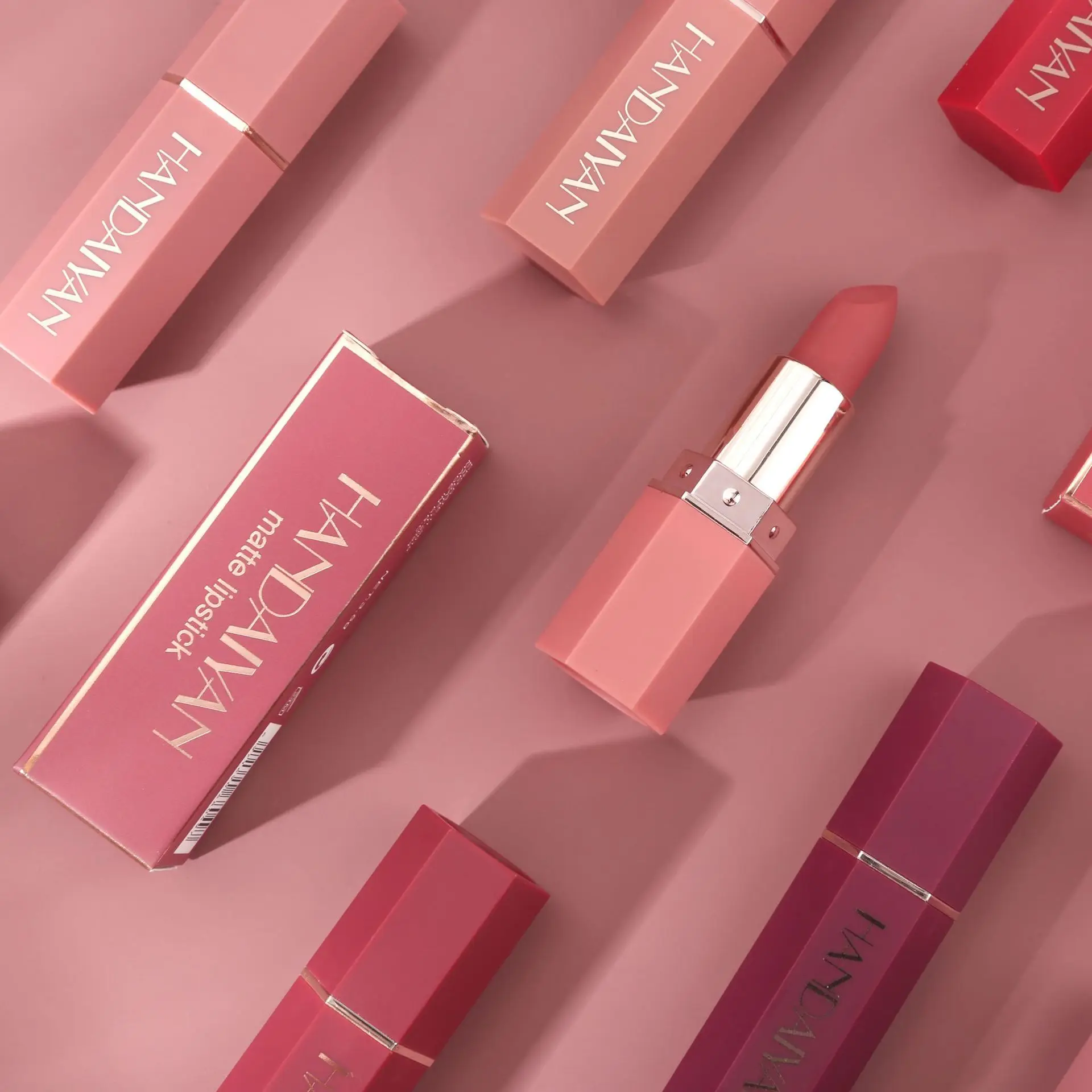 

6 Colors Matte Waterproof Velvet Lipstick Waterproof Long Lasting Lip Stick Sexy Red Pink Velvet Nude