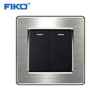 fiko uk standard wall power1gang 3way rocker switch 250v 16a stainless steel panel 86mm86mm intermediate switch for crossover