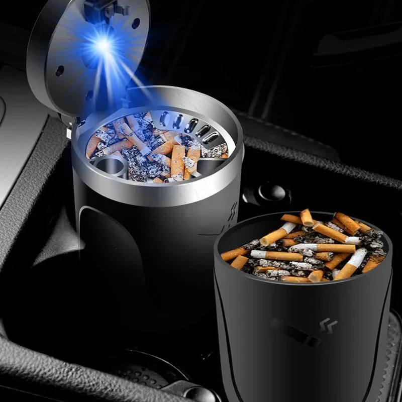 Новая автомобильная пепельница со светодиодной подсветкой с логотипом