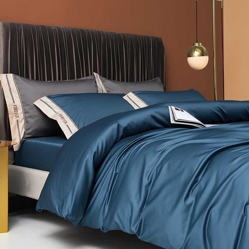 

Luxury Double Bedding Sets Hotel Hotel Queen Size Nordic Comfortable Cotton Bedding Sets Modern Sabanas Household Goods DG50BS