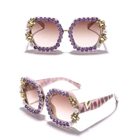 womens new round diamond sunglasses retro luxury rhinestone eyeglasses luxury brand designer eyewear sunshade too glasses uv400