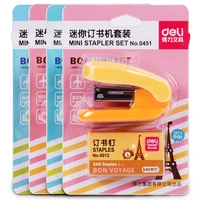 deli 4 color cute candy stapler set student office mini stapler with stapler