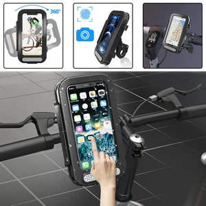 motorcycle bicycle phone holder bike mount for iphone 12 11 pro max xs xr 6 7 8 plus se2020 waterproof mobile case gps free global shipping