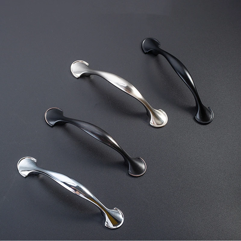 Новая мебельная ручка для шкафа с ящиками, металлическая, цвета черный хром никель, для кухонного шкафа, двери шкафа, комода и шкафа.