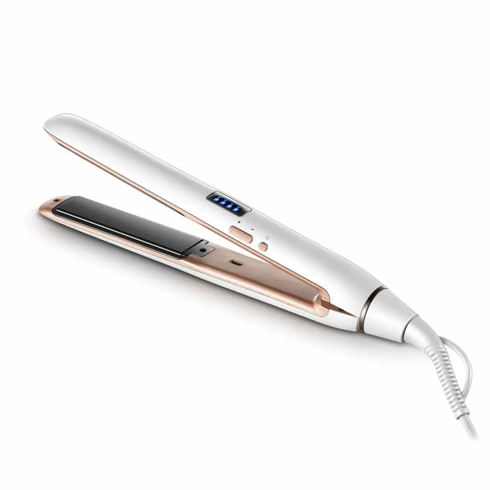 

LCD Display Steam Hair Straightener Brush Titanium Ceramic Flat Iron Professional Electric Hair Comb Fast Hair Straightening Iro