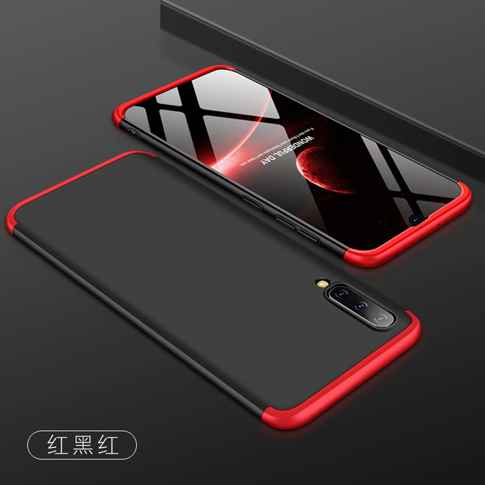 3-in-1 Case 360 for Samsung Galaxy A50 A505 A505F SM-A505F Cases Capa Degree Hard Shell A 50 a50 Back Cover | Мобильные телефоны и