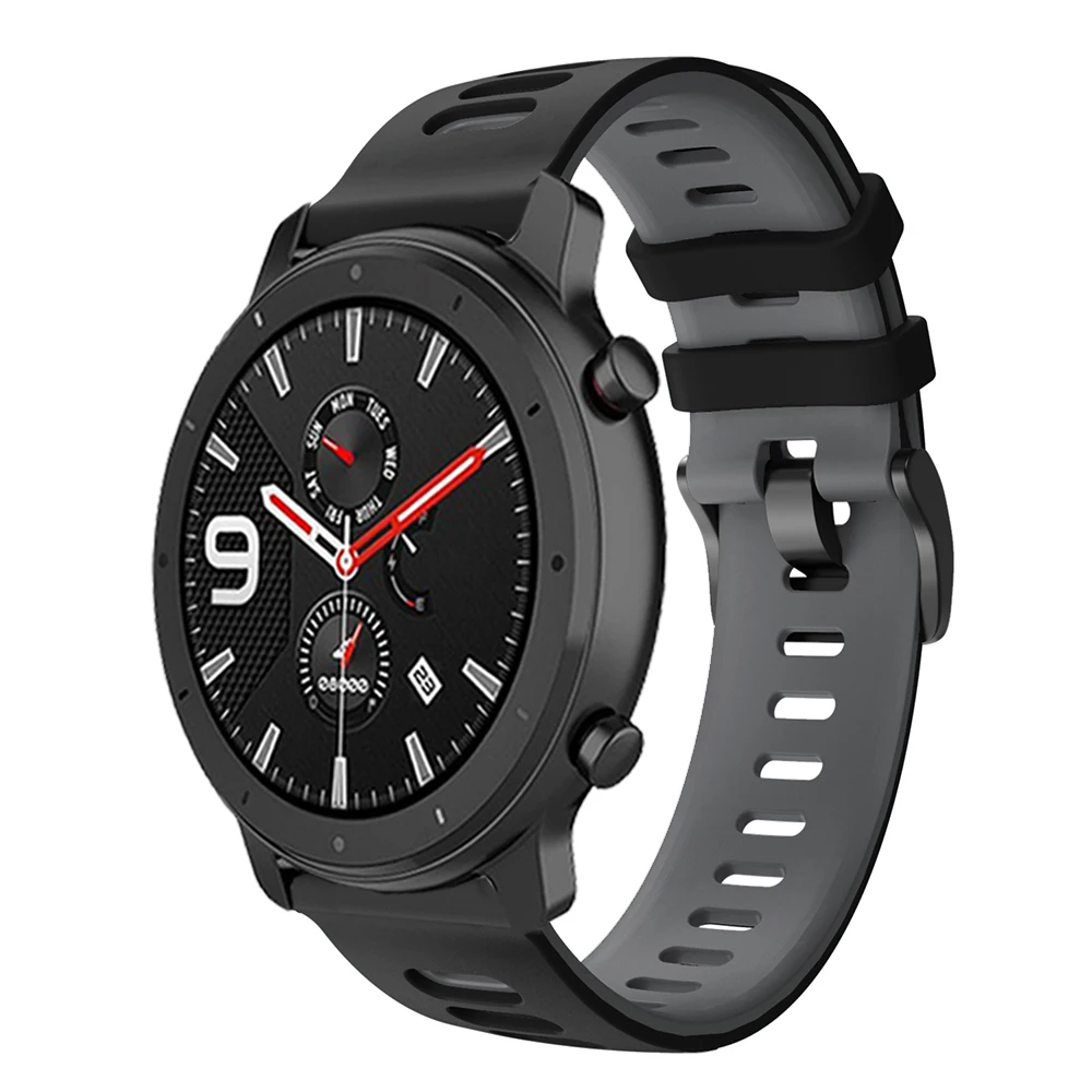 20 22 мм силиконовый ремешок Correa для Huami Amazfit GTR GTS 47 42 samsung galaxy watch3 3 41 45 часов