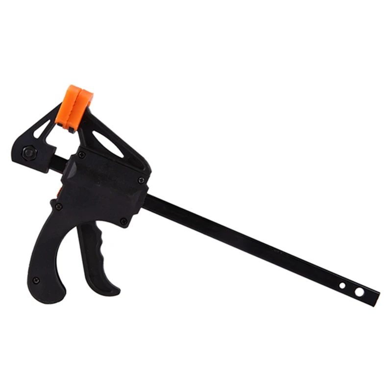 

4 Inch Quick Ratchet Release Speed Squeeze Work Bar Clamp Clip & Silver Carabiner Lock D-Ring Chain Clip Hook