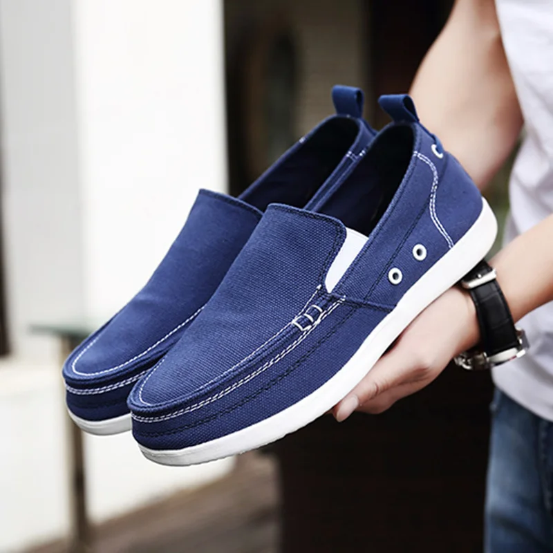 REETENE/Мужская парусиновая обувь лоферы коллекция 2019 года Модная брендовая удобная
