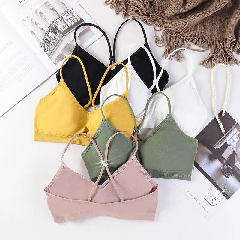 

Women Crop Top Seamless Tops Sexy Tube Top Female Underwear Beauty Back Crop Tops Lingerie Padded Bralette Bandeau Bra