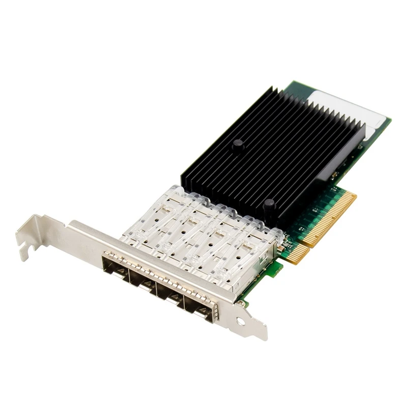 

PCI-E X8 гигабитная Серверная оптическая сетевая карта PCIe 10GbE SFP + оптическая сетевая карта для ПК, Черная