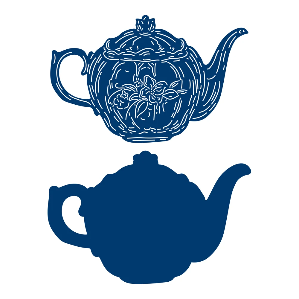 

Traditional Teapot New Metal Cutting Dies Scrapbook Diary Decoration Embossing Template DIY Greeting Card Handmade 2021 Arrival