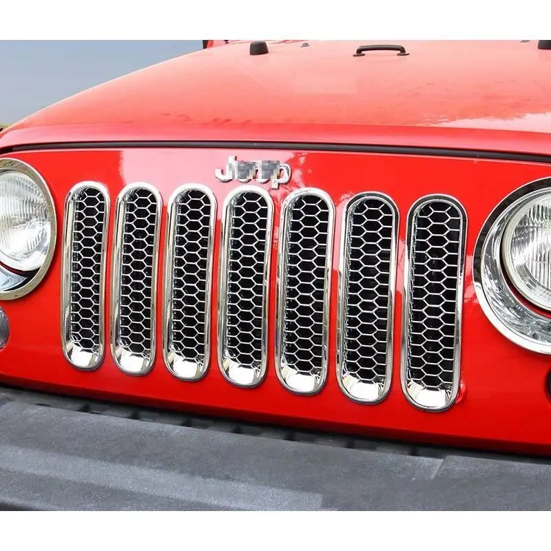 Авто аксессуары изменение декоративная заглушка для аксессуарные автомобильные аксессуары гоночные решетки 08 09, 10, 11, 12, 13, 14, 15 лет для JEEP Wrangler
