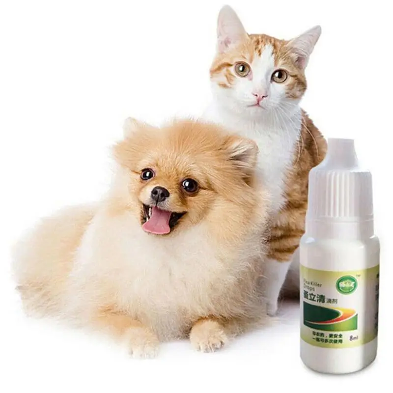 8 мл противоблошиные капли для домашних животных инсектицид собак средство