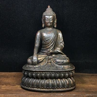 9 tibet buddhism old bronze cinnabar shakyamuni buddha statue gautama siddhartha founder of buddhism amitabha enshrine